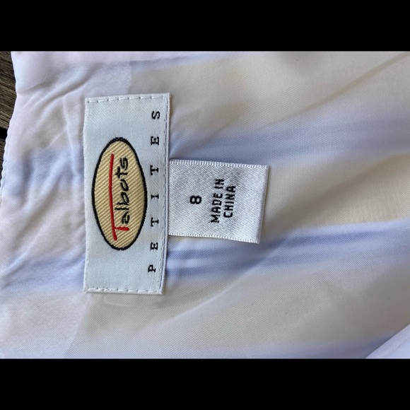 Talbots Yellow & Blue V-Neck Striped Sundress - Picture 3 of 6